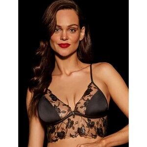 Honey Birdette Black Collection Whitney Cami (Size S) and Shorts (Size XS) Set